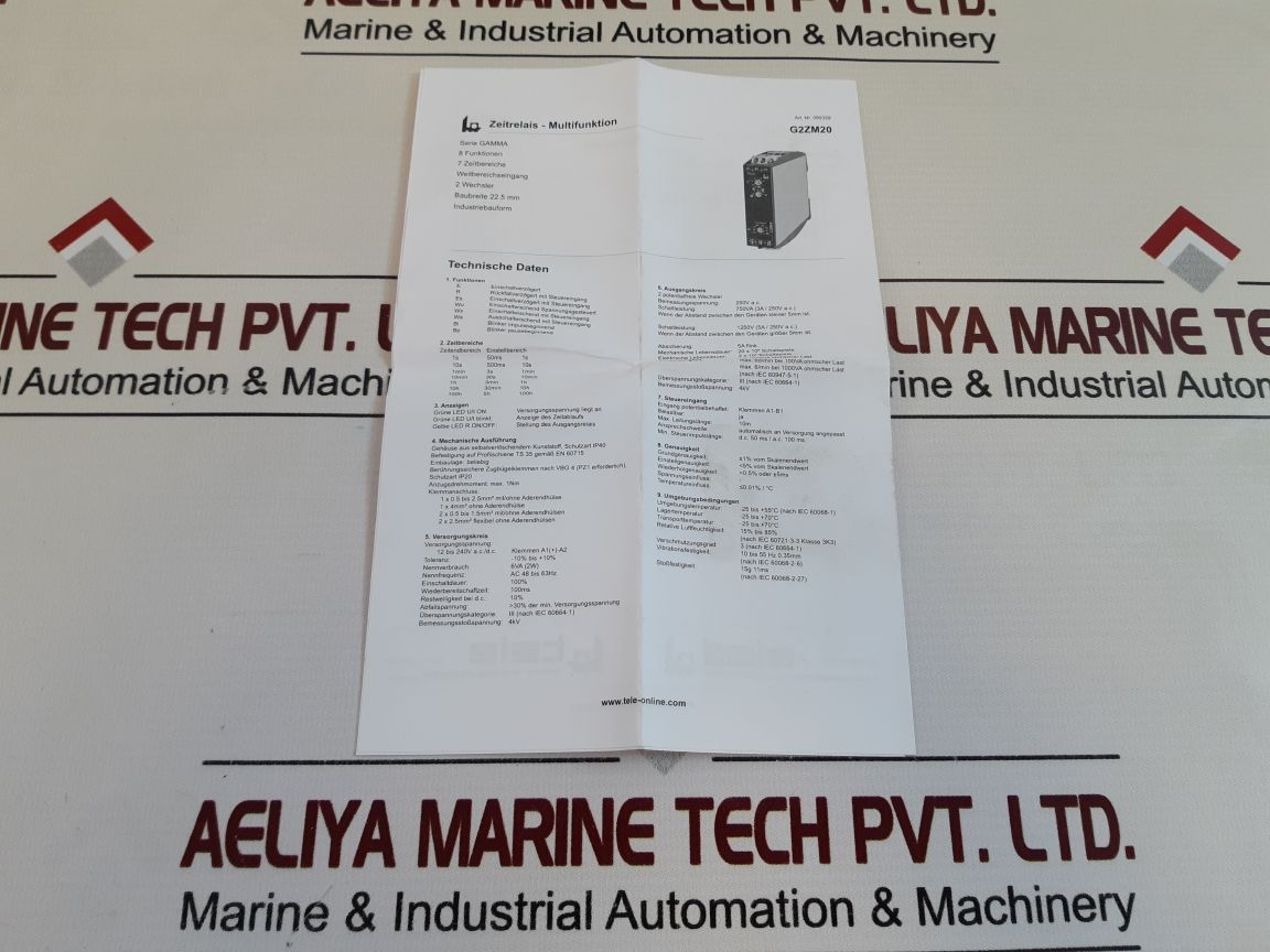 Tele g2zm20 multifunction time relay 12-240v ac/dc