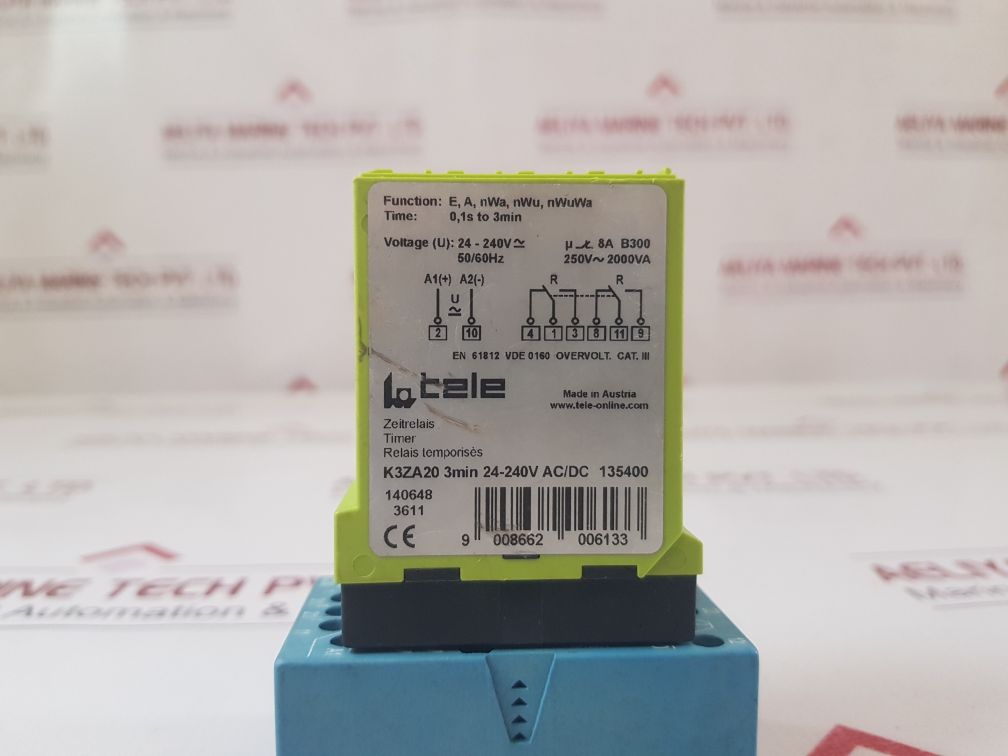 Tele K3Za20 3Min 24-240V AcDc Timer With Base