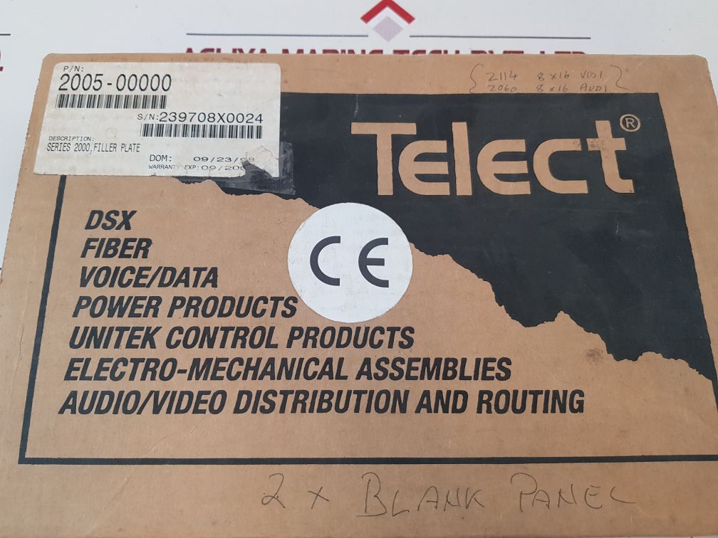 Telect 2005-00000 Filler Plate