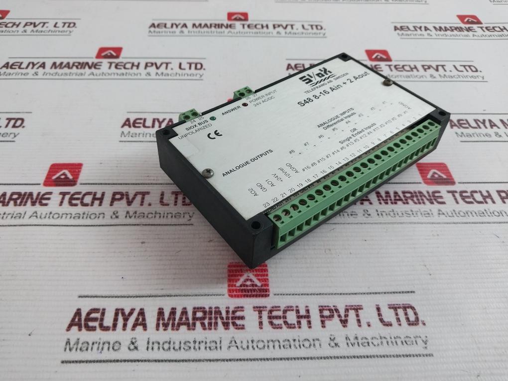 Telefrang S48 8-16 Ain + 2 Aout Analog Input Output Module 24V Ac/Dc