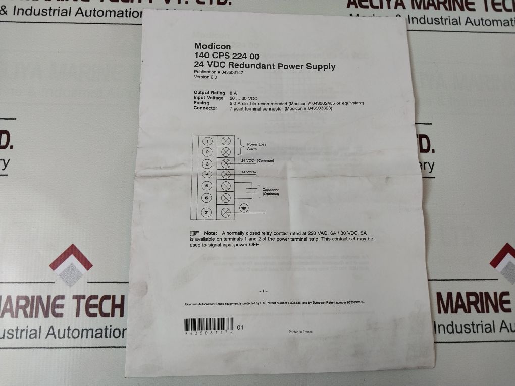 Telemecanique/Schneider 140Cps22400 Power Supply Module