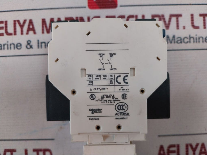 Telemecanique A013250 Contactor With Ladt0 Auxiliary Contact Block Lad4Rcu Transient Suppressor Lad8N20 Contact Block