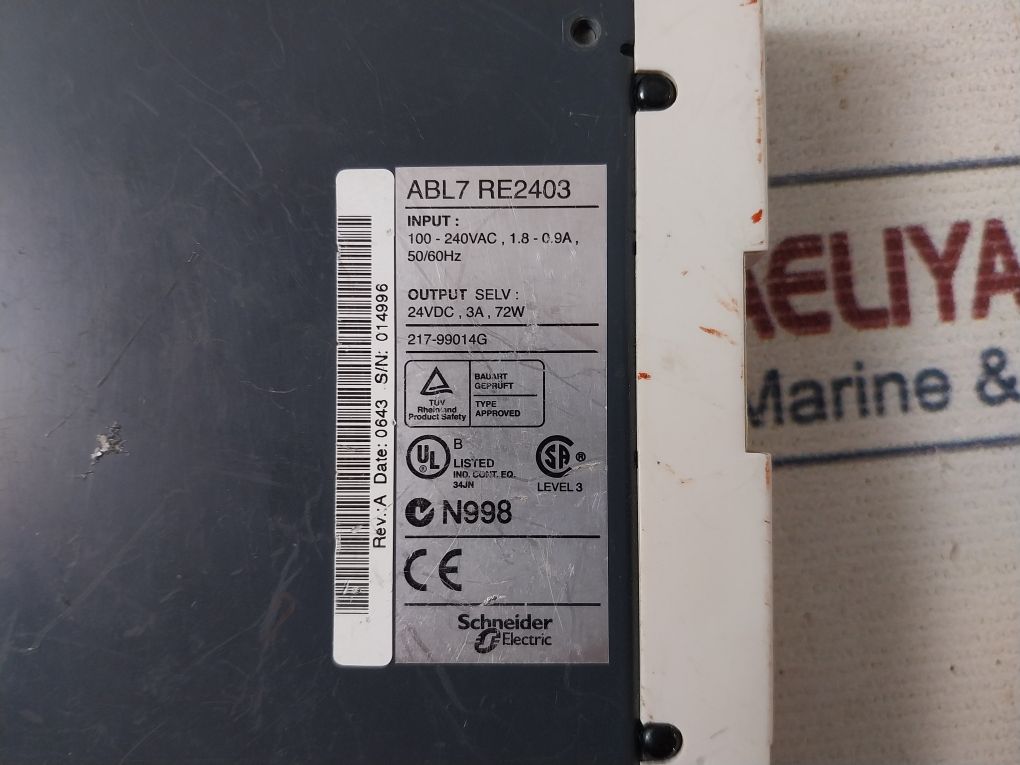 Telemecanique Abl7 Re2403 Power Supply