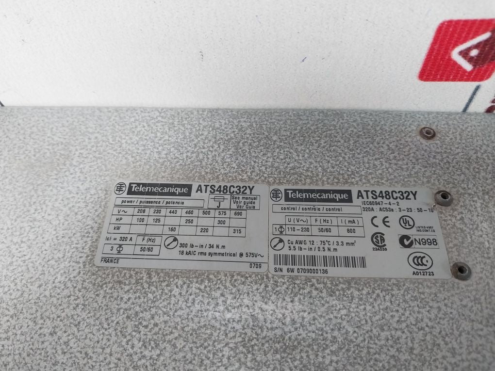 Telemecanique Ats48C32Y Soft Starter