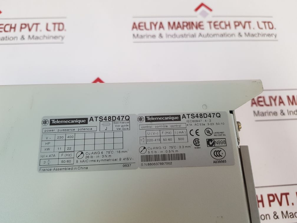 Telemecanique Altistart 48 Ats48D47Q Soft Starter