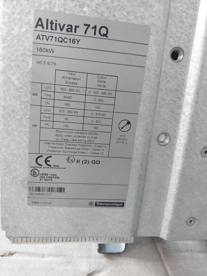 Telemecanique Atv71Qc16Y Variable Speed Drive