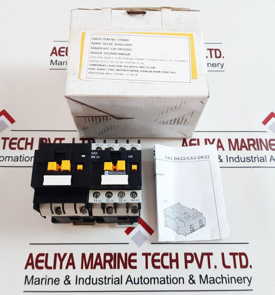 Telemecanique Ca2 Dk22B7 Latching Control Relay