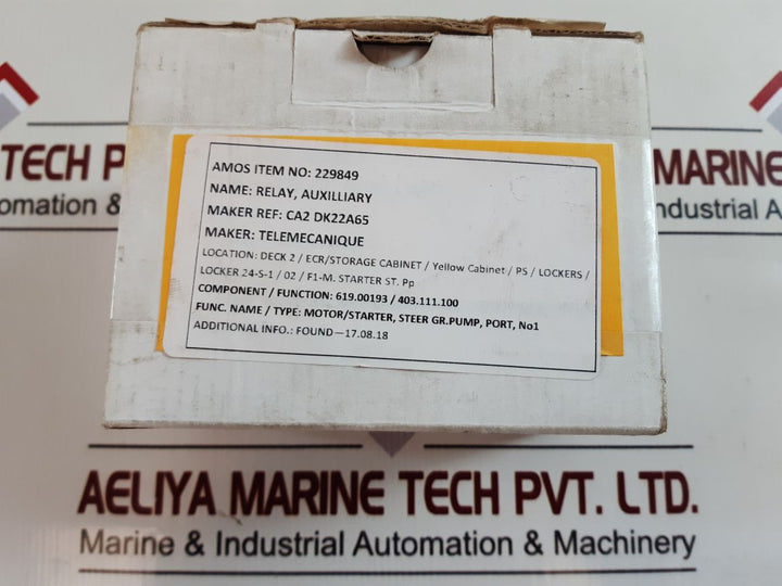 Telemecanique Ca2 Dk22B7 Latching Control Relay