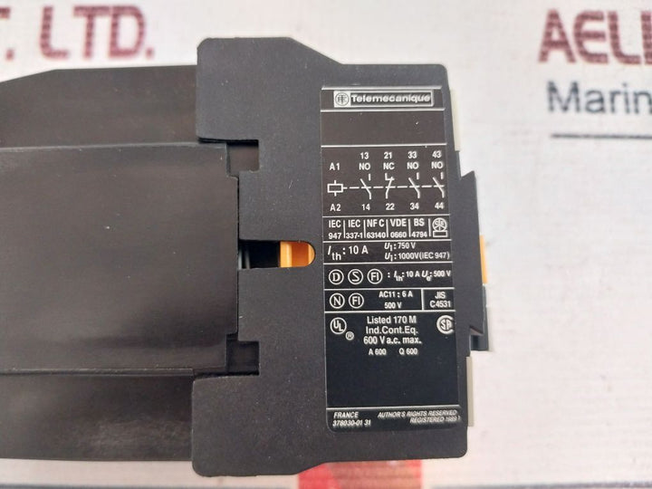 Telemecanique Ca3-dn31Md Contactor Control Relay 10A