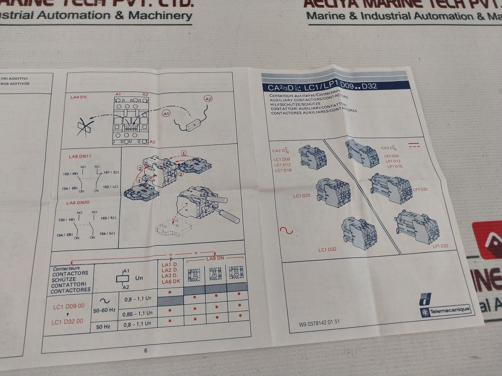 Telemecanique Ca3 Dn 22 Auxiliary Contactor