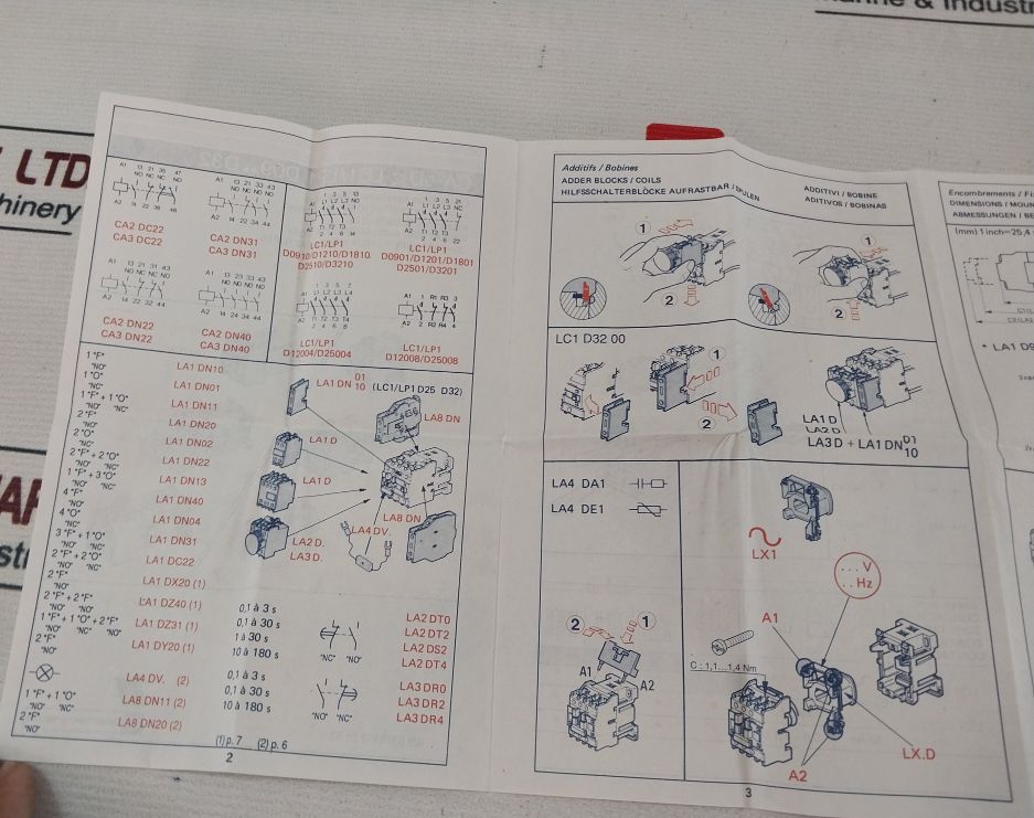 Telemecanique Ca3 Dn 22 Auxiliary Contactor