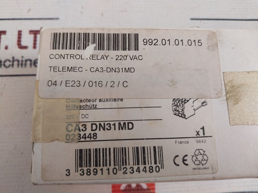 Telemecanique Ca3 Dn 31 Control Relay 600Vac