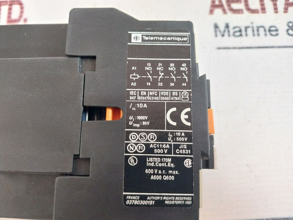 Telemecanique Ca3 Dn 31 Control Relay 600Vac