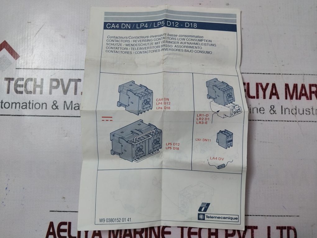 Telemecanique Ca4 Dn40 Auxiliary Contactor Ca4Dn40Bw