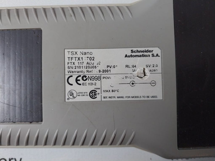 Telemecanique Tftx11702 Terminal Programmer Ftx 117 Adj 02