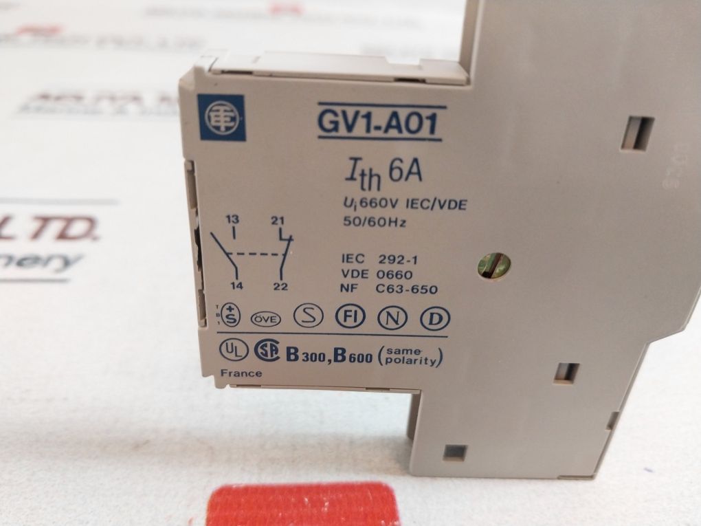 Telemecanique Gv1-a01 Auxiliary Contact Block 50/60Hz