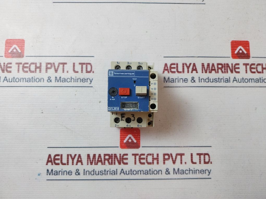 Telemecanique Gv1-m14 Motor Protector With Auxiliary Contact Block Gv1-a01