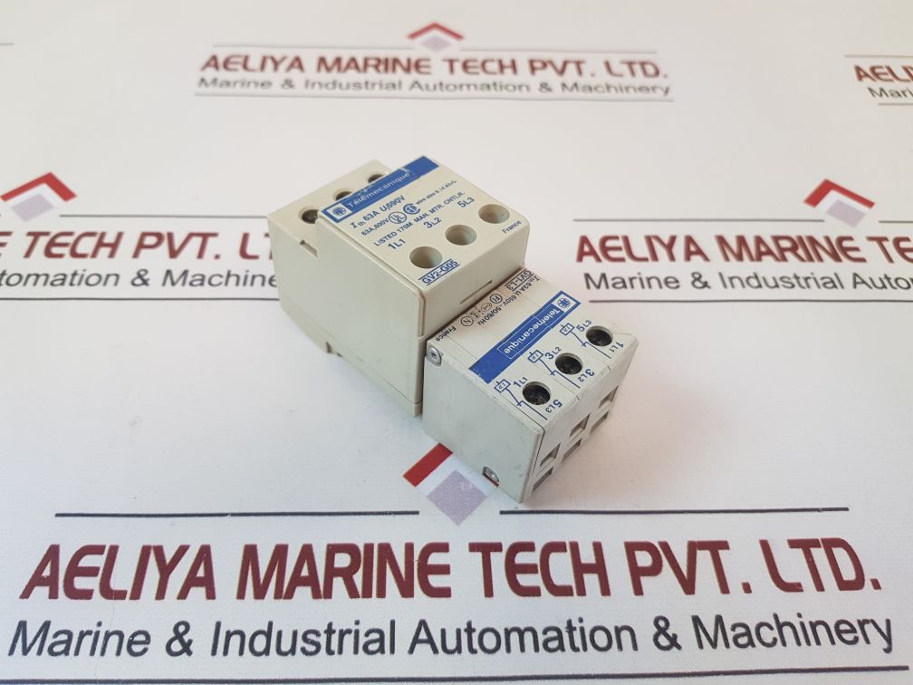 Telemecanique Gv2-g05 Terminal Block With Gv1L3 Circuit Breaker