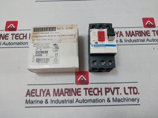 Telemecanique Gv2Me082.5-4A Motor Protection Circuit Breaker
