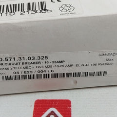 Telemecanique Gv3-m25 Motor Circuit Breaker