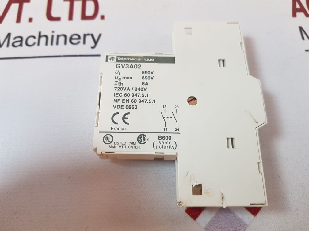 Telemecanique Gv3A02 Auxiliary Contact