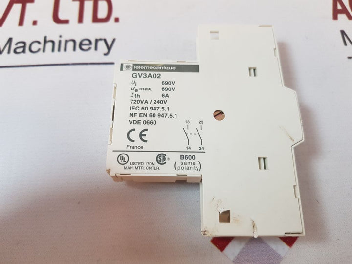 Telemecanique Gv3A02 Auxiliary Contact