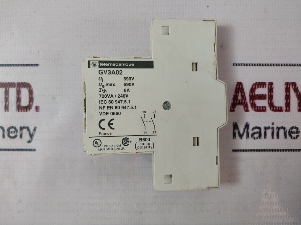 Telemecanique Gv3A02 Auxiliary Contact 690V