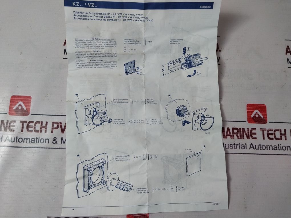 Telemecanique Kcf1Pz 3 Pole Isolated Load Break Switch Set