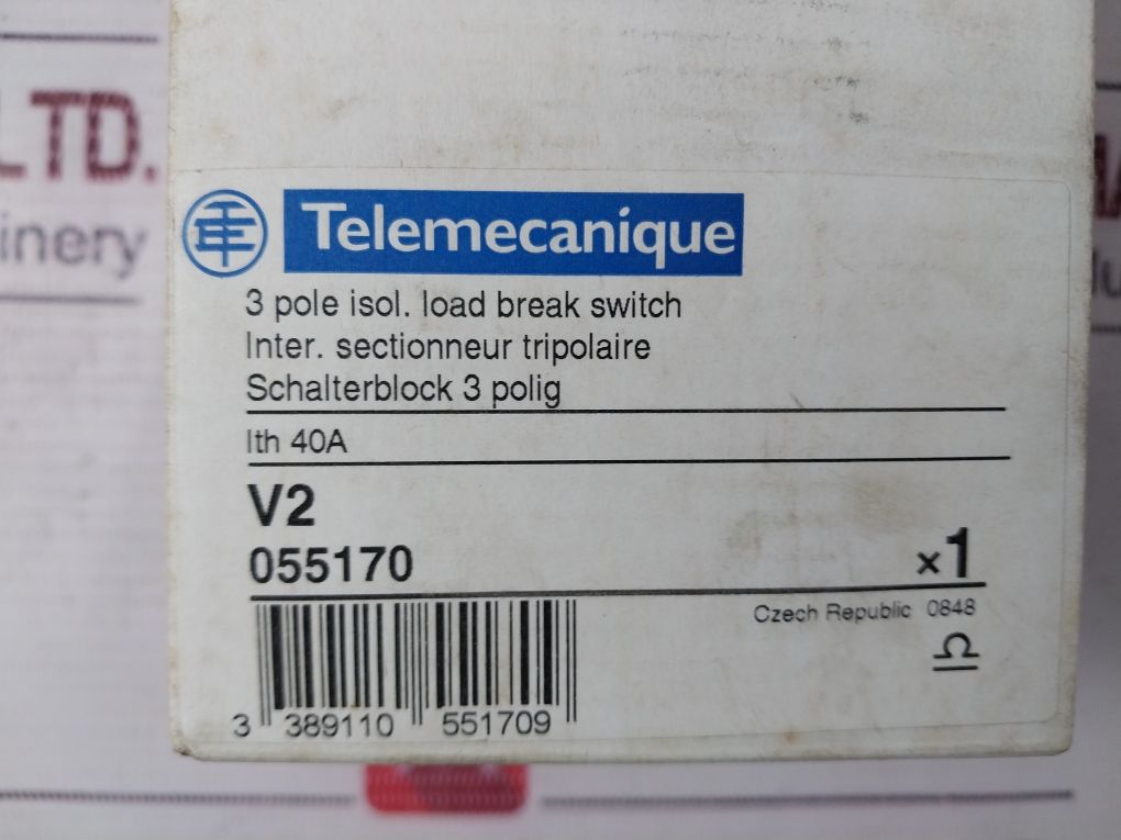 Telemecanique Kcf1Pz 3 Pole Isolated Load Break Switch Set