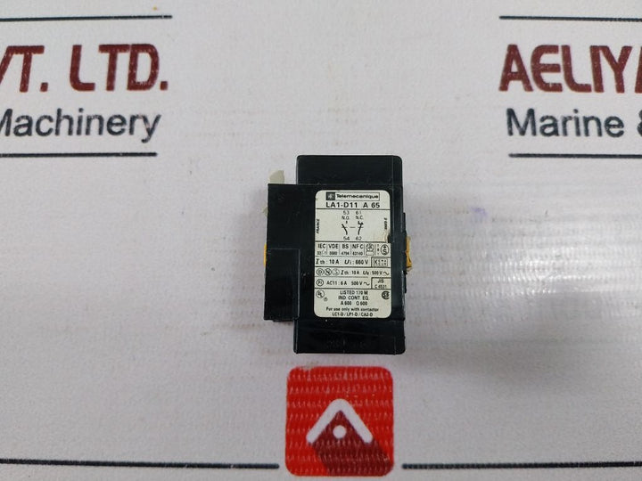 Telemecanique La1-d11 A 65 Auxiliary Contact Block 10A 660V