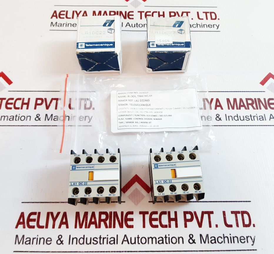 Telemecanique La1 Dc 22 Auxiliary Contact Block
