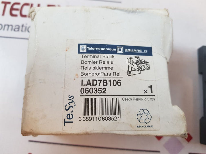 Telemecanique lad7b106 terminal block