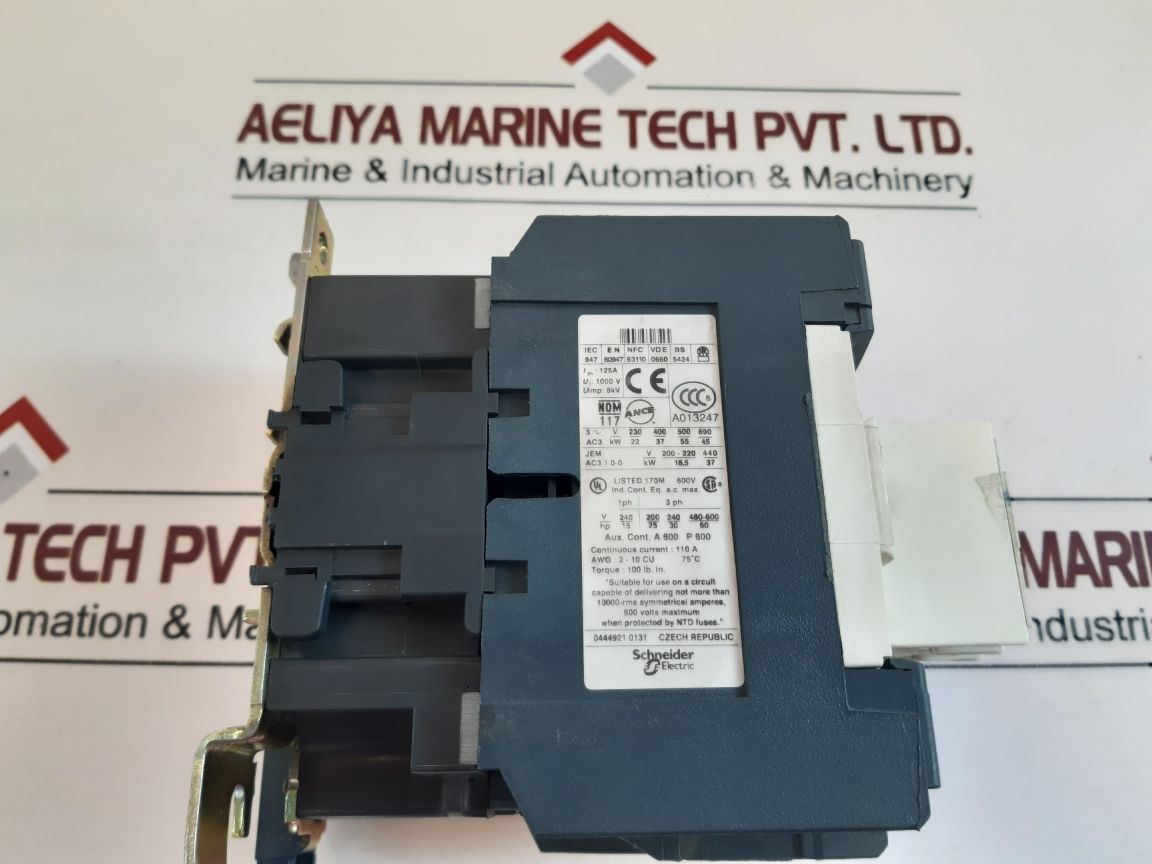 Telemecanique Lc1 D80 (Lc1 D8011) Contactor With Ladn11 La1 Dn 11 Contact Block