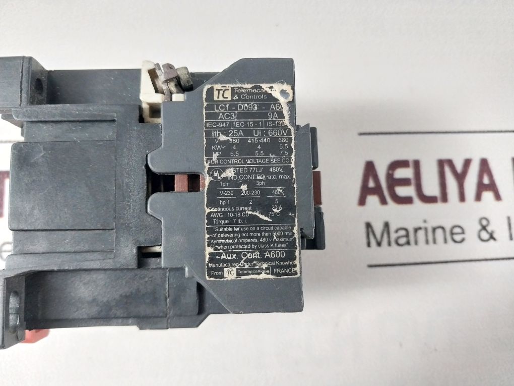 Telemecanique Lc1-d093-a60 Contactor