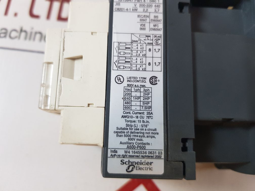 Telemecanique Lc1 D09 Contactor