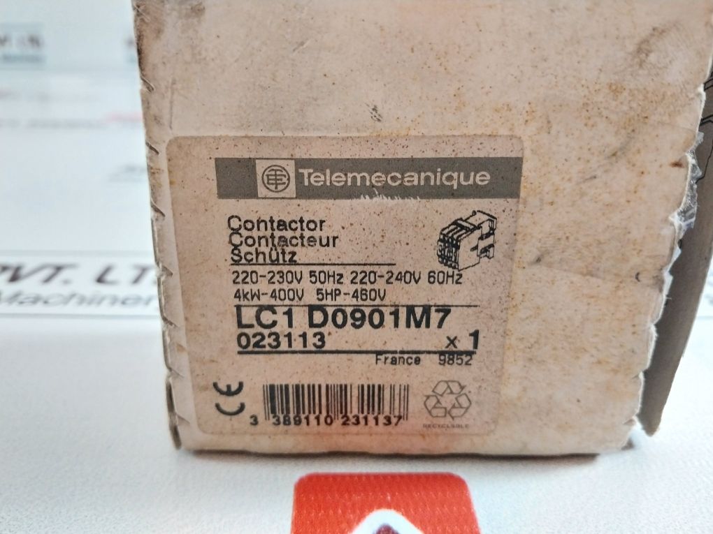 Telemecanique Lc1 D09 10 Contactor 20 A