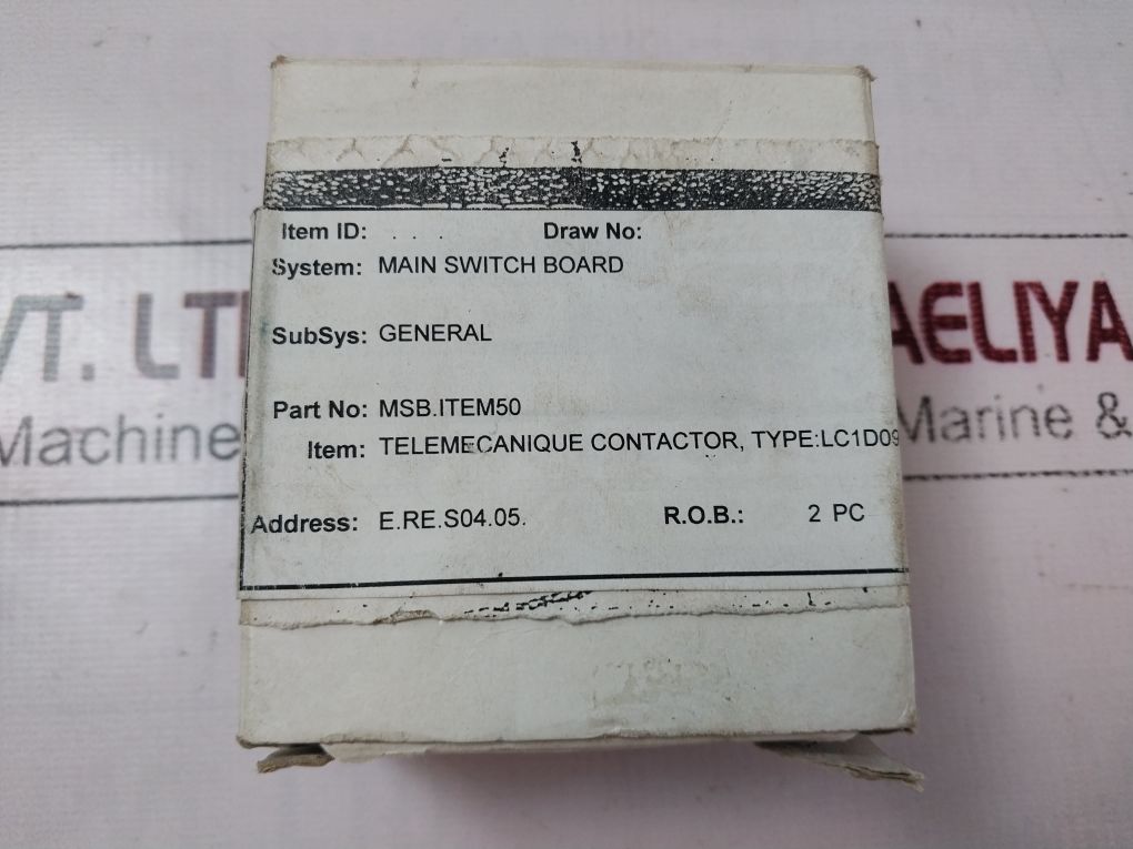 Telemecanique Lc1 D09 10 Contactor Lc1 D0910R7