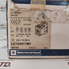 Telemecanique Lc1 D4011M7 Contactor 220V 50/60Hz