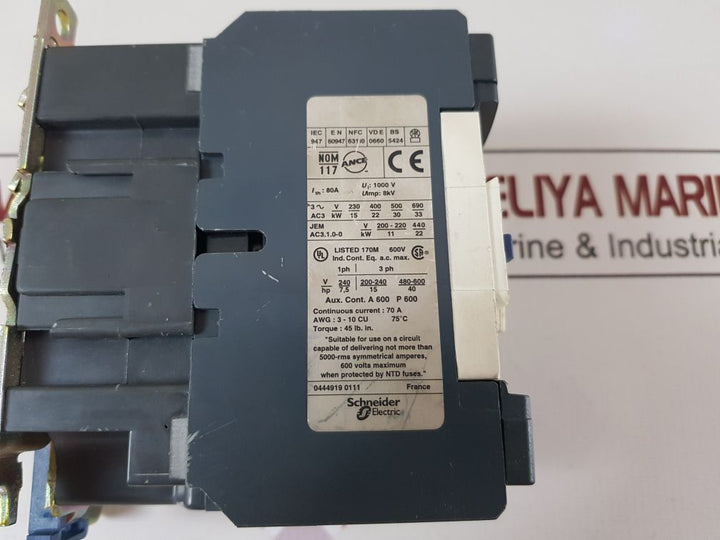 Telemecanique Lc1 D50 Contactor 24 V 5060 Hz
