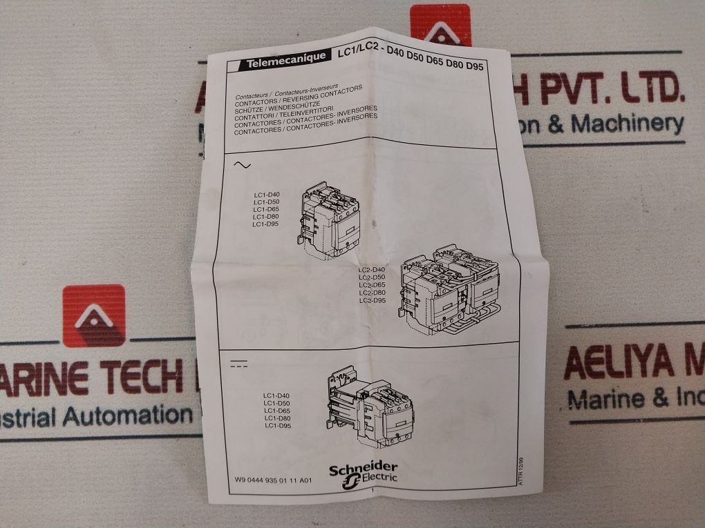 Telemecanique/Schneider Electric Lc1 D65 Contactor 600V A.C