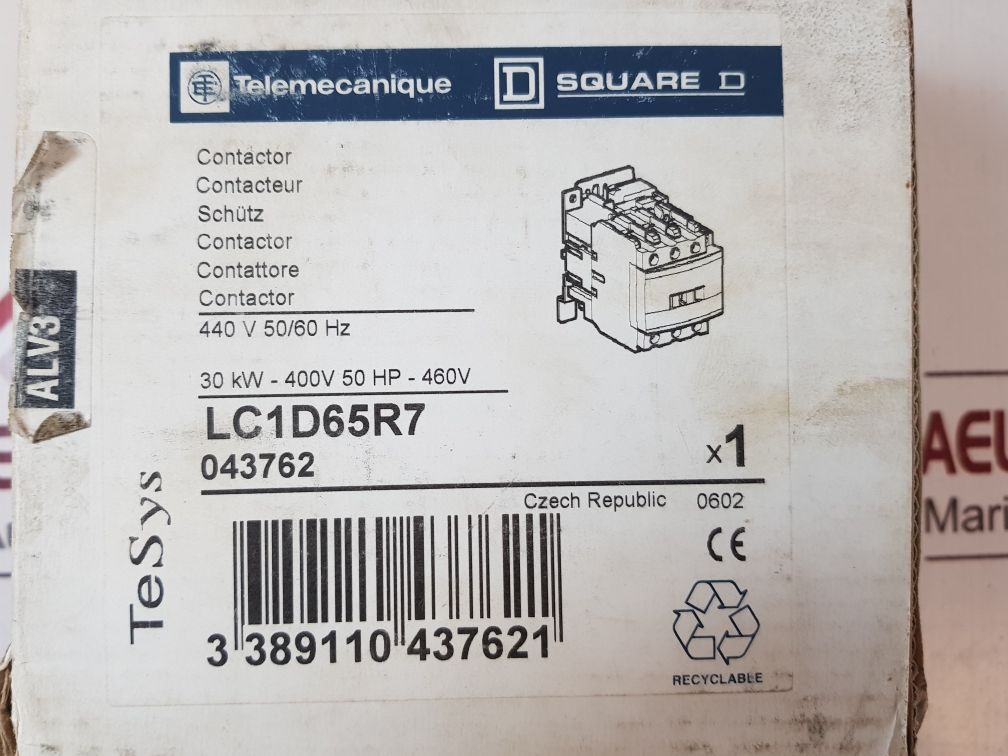 Telemecanique Lc1 D65 Lc1 D6511 Contactor

