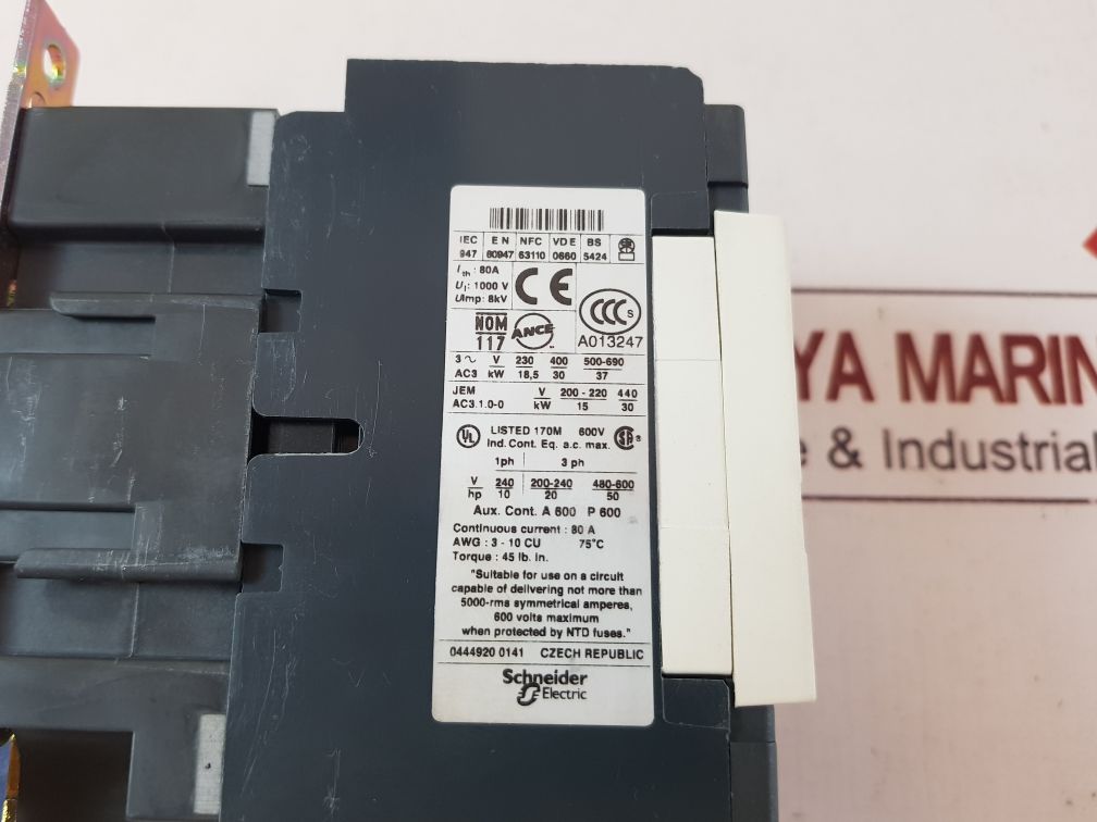 Telemecanique Lc1 D65 Lc1 D6511 Contactor
