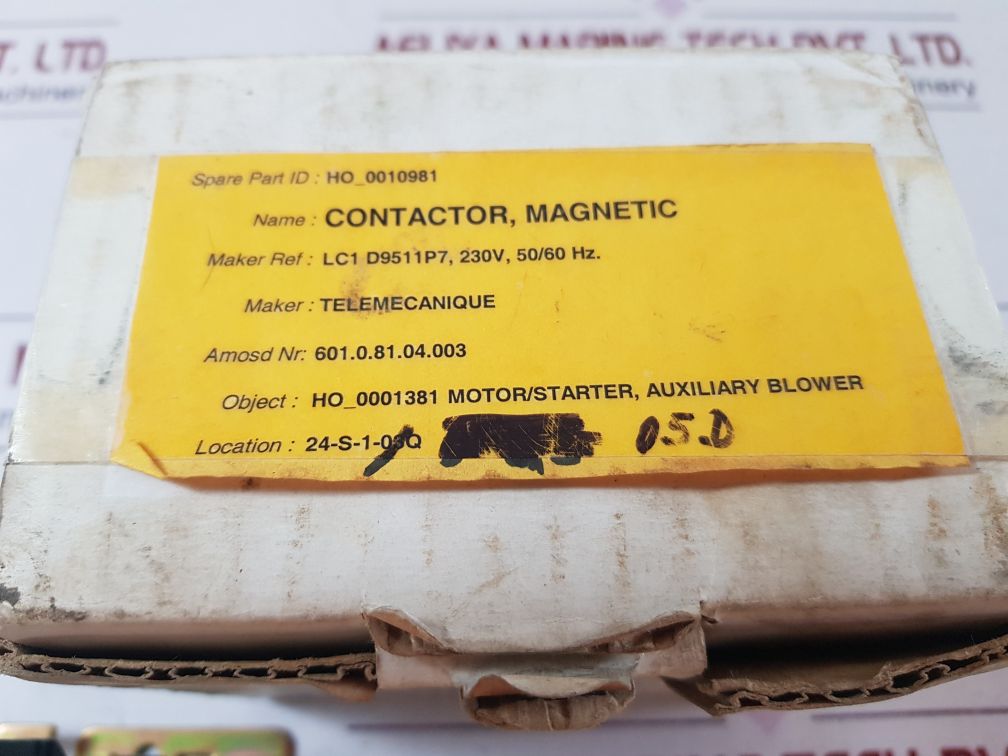 Telemecanique/schneider electric lc1 d9511 contactor
