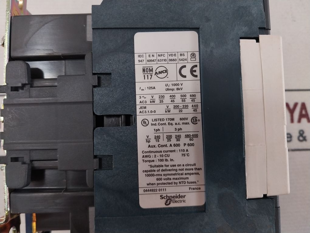 Telemecanique Square D Lc1 D95P7 Contactor 045173 230V 50/60Hz