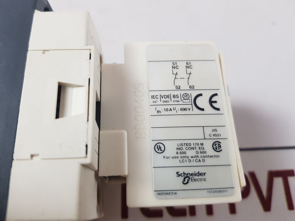 Telemecanique Lc1D09 Contactor With Ladn02 Auxiliary Contact
