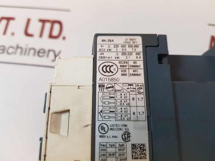 Telemecanique Lc1D12M7 Contactor 220V 50/60Hz