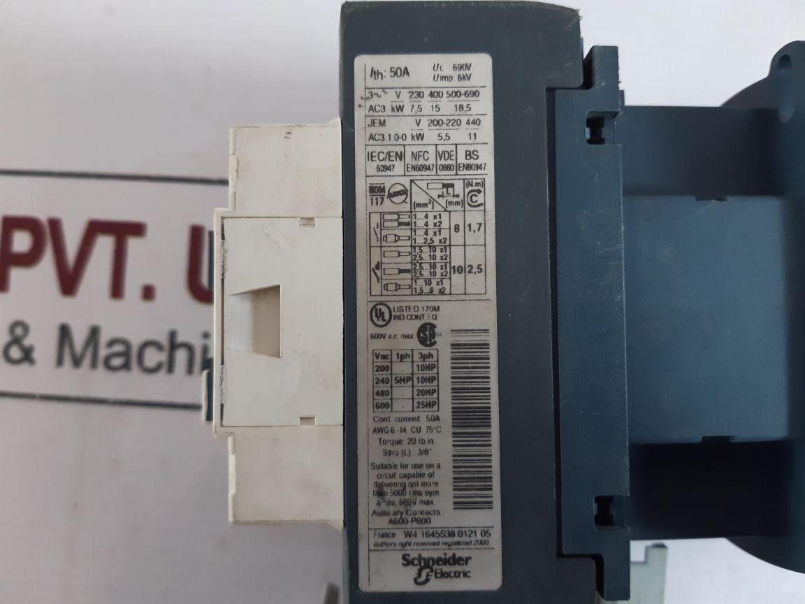 Telemecanique Lc1D32 Power Contactor With Allen-bradley 193-ea1Fb Overload Relay