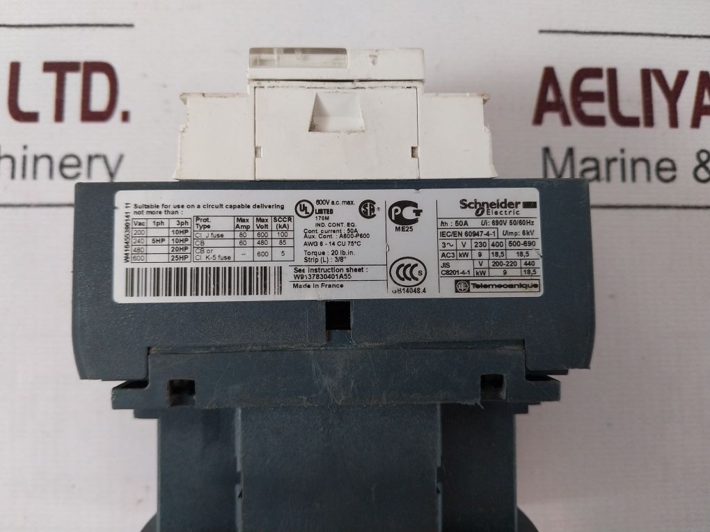 Schneider Electric Lc1D38 Contactor