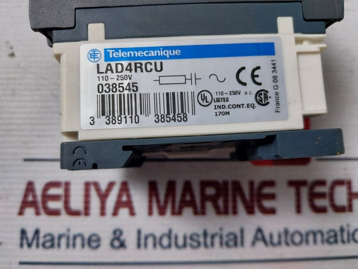 Telemecanique Lc1Dt25 Contactor With Lad8N20 Auxiliary Contact Block