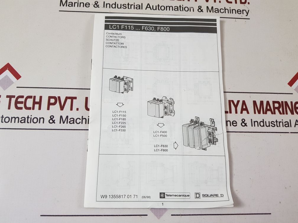 Telemecanique Square D Lc1F185 Contactor